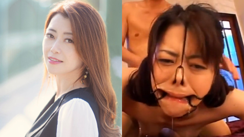 北条麻妃の鼻フック！AV界随一の美魔女が豚ヅラを披露