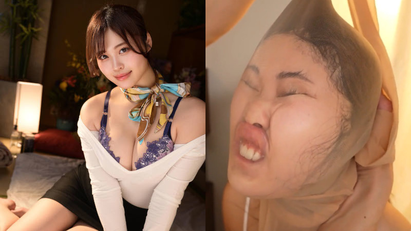 望月あやかの顔面パンスト！本気で嫌がる女にブス変顔イラマチオ