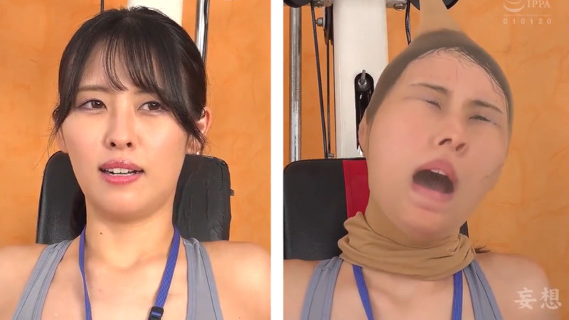 美人インストラクター 顔面パンスト 2画面ギャップ6