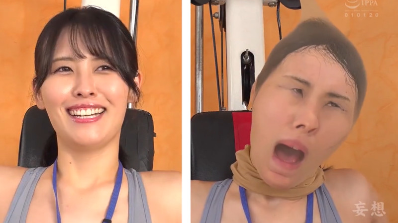 美人インストラクター 顔面パンスト 2画面ギャップ8