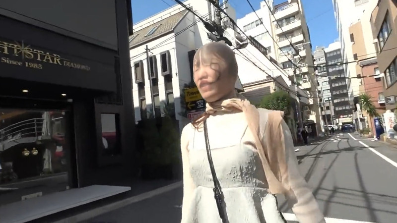 水川潤 野外 顔面パンスト3