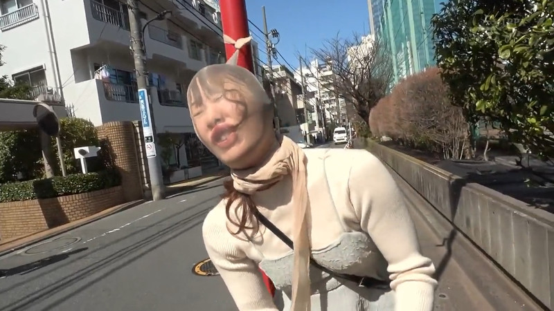 水川潤 野外 顔面パンスト5