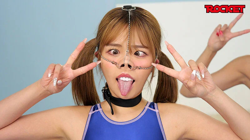 椿りか 競泳水着 3方向鼻フック アヘ顔フリーズ8